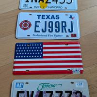 set di 4 targhe americane
