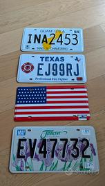 set di 4 targhe americane