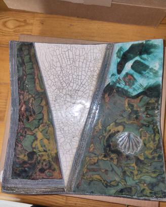 Svuotatasche/centrotavola in ceramica raku