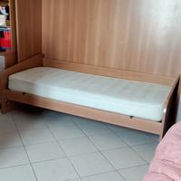 letto con cassetto contenitore, armadio ponte e ca