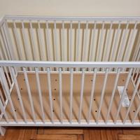 lettino ikea + materasso + lenzuola + trapunta 