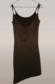 abito da sera Zalando verde con brillantini dorati