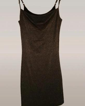 abito da sera Zalando verde con brillantini dorati
