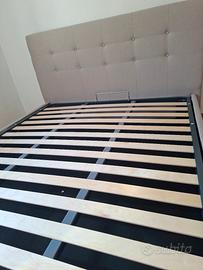 LETTO MATRIMONIALE A CONTENITORE IN TESSUTO 