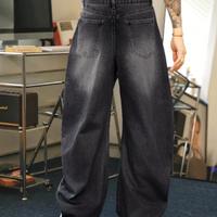 pantaloni jeans neri baggy