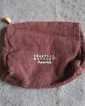 Pochette Porta Trucchi In Juta Vintage