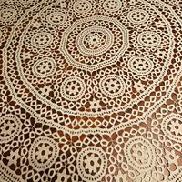 Tovaglia pizzo rotonda bianca 