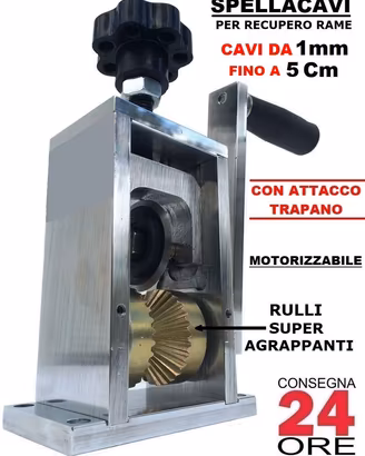Macchina spelacavi recupero rame soldi sguainacavi