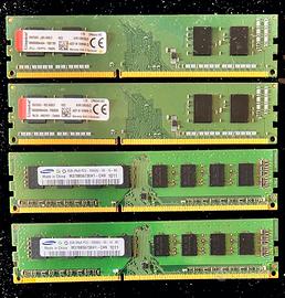 n. 4 RAM Dimm DDR 3 da 2gb ognuna
