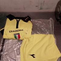 Diadora maglia e pantaloncino arbitro FIGC giallo