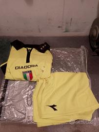 Diadora maglia e pantaloncino arbitro FIGC giallo