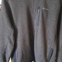 Felpa pesca Simms Rivershed Full Zip Black Heather