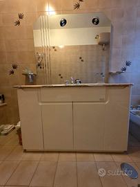 Mobile Bagno Vintage in Marmo Pregiato e Legno