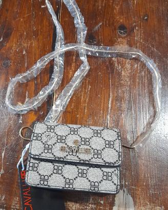 Mini borsa B.Cavalli, tracolla color oro