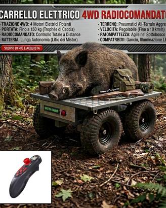 Carrello da caccia 4wd radiocomandato
