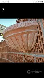 VASI DA MURO   CONCHETTE IN TERRACOTTA