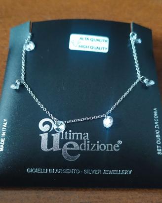 Girocollo "Ultima Edizione",argento 925 e zirconir
