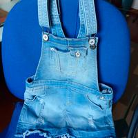 Salopette jeans gonna bambina 8 anni