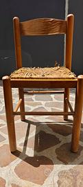 Stock 11 sedie in legno rustiche da restaurare