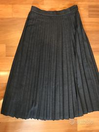 Gonna a pieghe Midi TG42 pura lana vergine