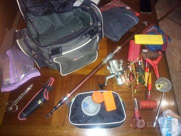 set kit da pesca mulinello canna
