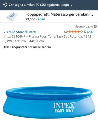 PISCINA IN INTEX NUOVISSIMA 