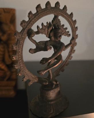 Shiva Nataraja in metallo brunito