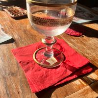 Bicchieri in vetro e oro