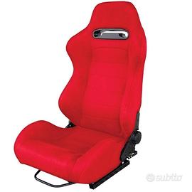 Sedile Miky Reclinabile ribaltabile velluto rosso
