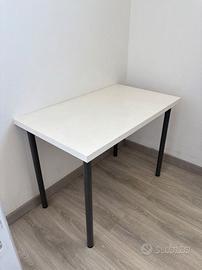 Tavolo/scrivania IKEA LINNMON bianco gambe nere