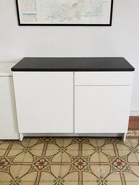 Mobile cucina bianco laccato, top antracite NUOVO.