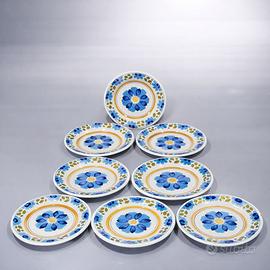 8 Piatti Richard Ginori Mondovì – Decoro a mano