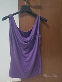 Top canotta viola taglia S