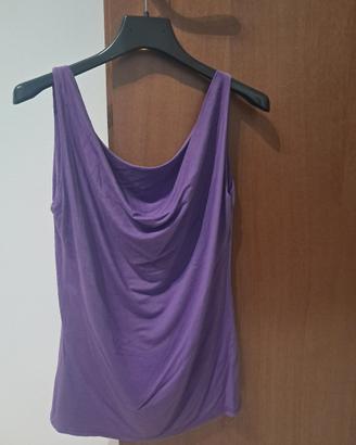 Top canotta viola taglia S