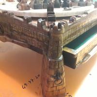 scacchiera in noce e marmo