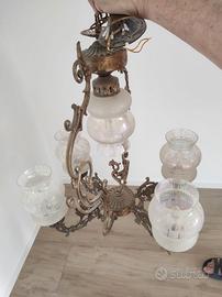 Lampadario in ottone