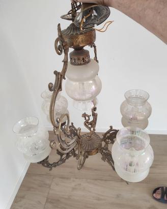 Lampadario in ottone