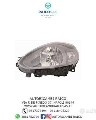 Faro Fiat Punto Evo 2009 Nero