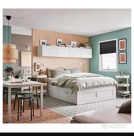 Letto con cassetti e testiera ikea brimnes