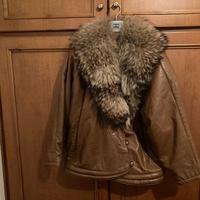 Giubbotto vera pelle con collo in volpe