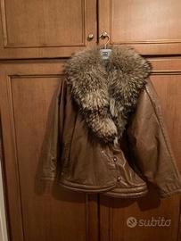 Giubbotto vera pelle con collo in volpe