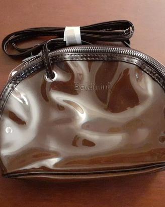 Pochette in pelle verniciata Marrone Baldinini