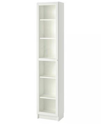 Libreria con anta di vetro Billy Oxberg di Ikea