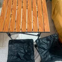 Set campeggio 4 sedie piu tavolo