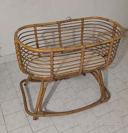 Culla vintage per bambini in  bambù 