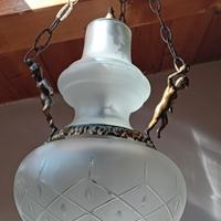 lampadario con putti metà XX secolo 