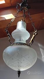 lampadario con putti metà XX secolo 