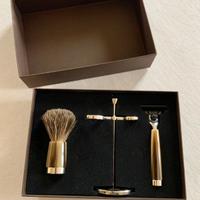 Nuovo set rasatura barba Womo in resina di corno