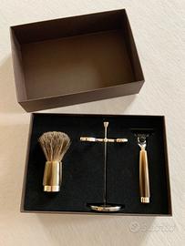 Nuovo set rasatura barba Womo in resina di corno