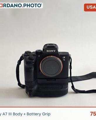 Sony A7 III con Battery Pack e 61700 scatti
